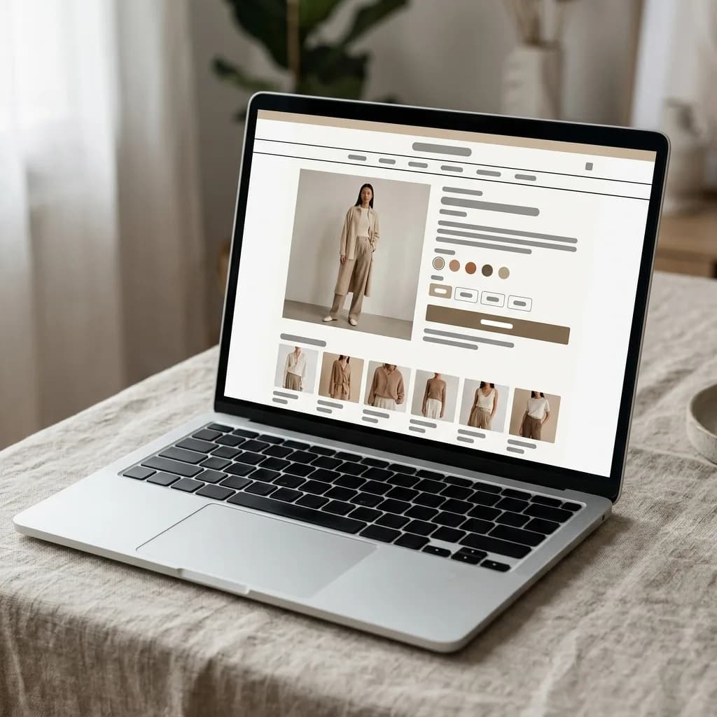 服飾品牌電商購物網站:內頁畫面